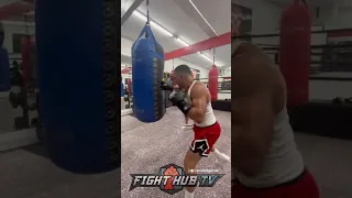 Teofimo Lopez FIRST LOOK training since unretiring RIPS heavy bag!