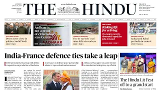 27 January 2024 | The Hindu Newspaper Today | Daily Current Affairs | UPSC | Current Affairs Today