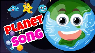 The Planet Song - 8 Planets of the Solar System Song for Kids | KidsLearningTube | Tiny Kids