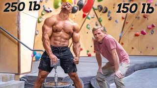 Powerlifter  VS  Rock Climber  -  Who has stronger grip?