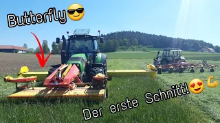 FarmVlog #46 | Der erste Schnitt! | Vollgas Mähen mit dem Butterfly | Moareida Agrar