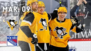 Game Recap: Penguins vs. Rangers (03.09.21) | Teddy Blueger Scores Shorthanded