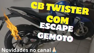 CB Twister Com Escapamento Esportivo Gemoto e Novidades no Canal.