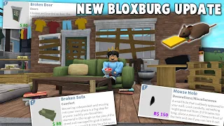 NEW BLOXBURG TRASH UPDATE... BROKEN FURNITURE, MOUSE, FOOD, MATERIALS AND MORE!