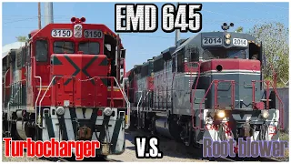 EMD 645 Sounds: SD40-2 vs GP38-2