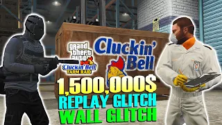 Grinding *1,500,000$* Replay Glitch, Wall Glitch Cluckin' Bell Heist GTA Online SOLO Money Guide