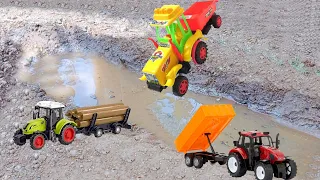 Tractors with load | Metal Tractor Fallen Down in Mud | Sand Dust Transport With Tractors