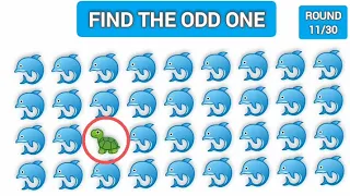 Find The Odd One Out | 30 Ultimate Levels Emoji Quiz | Odd Emoji Gaming