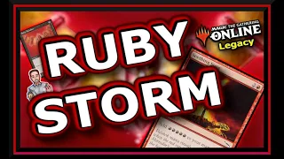 TURN ONE WIN Ruby Storm Stock Donation Legacy League! Back to my roots! Mono Red Exponential Storm!