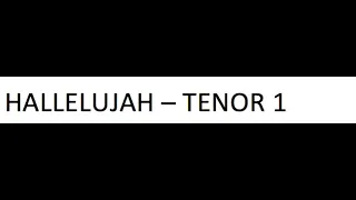 Hallelujah SATB - Tenor Predominant - Leonard Cohen, arr. Roger Emerson