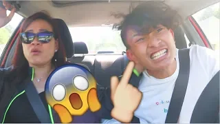 Driving W/ Skunky Mom!?! (ALMOST GOT INTO A ACCIDENT)