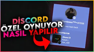 ⚡ Discord Oyun Oynuyor Yerinizi Değiştirin [İstediğiniz Her Şeyi Koyma , Resim Ekleme , Yazı Ekleme]