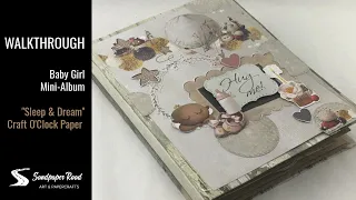 Baby Girl Mini Album | "Sleep & Dream" Paper Collection by Craft O'Clock