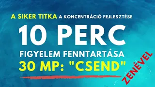 10 perc - 30 mp.-ként "csend" - gyakorlat - önfegyelem - gondolatmentesség - meditáció - jelenlét