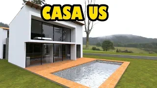 CASA DE 9X15 METROS 🚧 CASA CAMPESTRE MODERNA DE 220 M2 EN COLOMBIA 2 PISOS CON PISCINA O ALBERCA