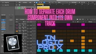 How To Separate Drum Kit Instruments Into Their Own Tracks| LOGIC PRO X TUTORIAL.