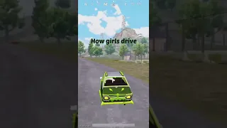 Girls and boys driving in pubg mobile 🚗 | pubg attitude | pubg shorts | part 125