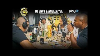 DRINK CHAMPS: Episode 40 w/ DJ Envy & Angela Yee | Talk Breakfast Club, Origins of N.O.R.E. + more