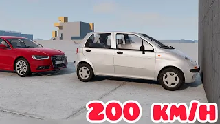 Daewoo Matiz vs Audi A6 C7 💥 200 km/h 💥 BeamNG.drive CRASH test