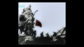 Soviet Union flag raised over the Reichstag (edit)