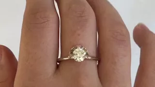 One Carat Engagement Ring with Brown Diamonds