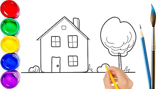 How to draw a house | Как нарисовать дом | Як намалювати будинок