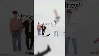 Itzy and Stray kids relation 😂 #shorts