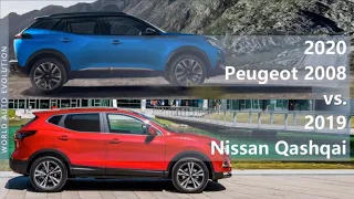 2020 Peugeot 2008 vs 2019 Nissan Qashqai (technical comparison)