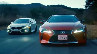 Lexus LC500 vs Honda Civic Type R | Top Gear: Series 25