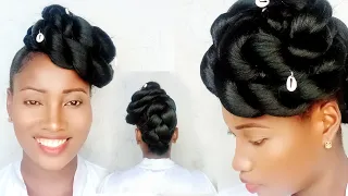How to: simple beautiful updo on natural hair for occasions : protective style: Tupo1 inspo
