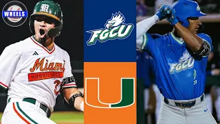 FGCU vs Miami Highlights (CRAZY GAME!) | 2024 College Baseball Highlights