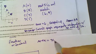 CPM CC3 Section 2.1.6 #2-59 (analyze the area of rectangles using a graph)