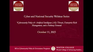 Webinar | Cybersecurity Policy & Artificial Intelligence AI
