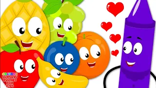 Fruits Song Learn Fruits With Crayons Nursery Rhyme for Kids