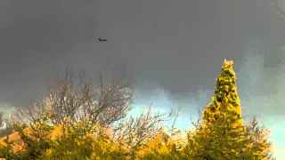 Boeing CH-47 Chinook Helicopters- Taking Off