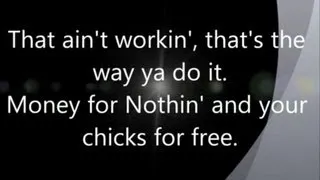 Dire Straits - Money for Nothing - Lyrics