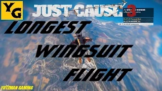 Just Cause 3 - LONGEST Wingsuit Flight!!! (5+ minutes)