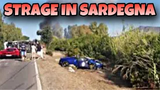 Carambola mortale tra Ferrari, Lamborghini e camper in Sardegna, il tragico incidente in un video