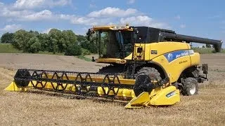 Grain harvesting in the Sauerland in Germany.