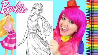 Coloring Barbie GIANT Coloring Page | Crayons