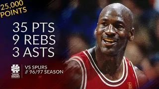 Michael Jordan 35 pts 9 rebs 3 asts vs Spurs 96/97 season