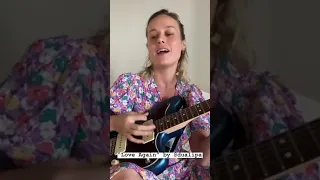 Brie Larson posted a cover of Dua Lipa's "Love Again" on her IG Story