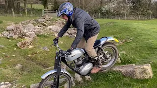 86 years young Motorcycle Trials Champion in action!