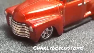 #short#shorts 52 CHEVY TRUCK CUSTOM DIECAST HOT WHEELS