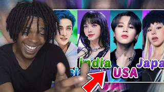 Top 10 Most Viewed Kpop Groups in Each Country on YouTube REACTION