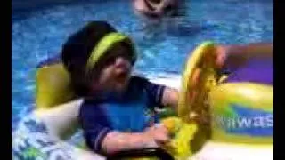 Baby Mason in the pool