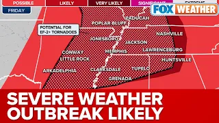 Severe Weather Outbreak Likely Across Central US With Multiple Strong Tornadoes Expected