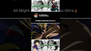 All Might And Midoriya Plus Ultra #shorts #attitude #anime #myheroacademia