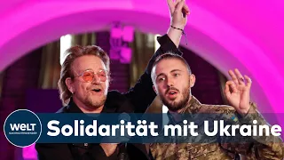 BONO IM BUNKER: U2-Musiker treten überraschend in U-Bahnstation in Kiew auf