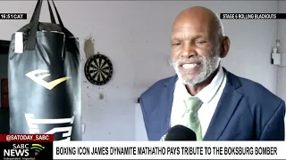 South African Boxing icon James "Dynamite" Mathatho pays tribute to the late Gerrie Coetzee